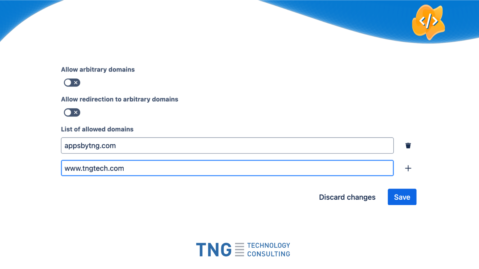 Administrators can define an allowlist to control what content is authorized to be embedded.