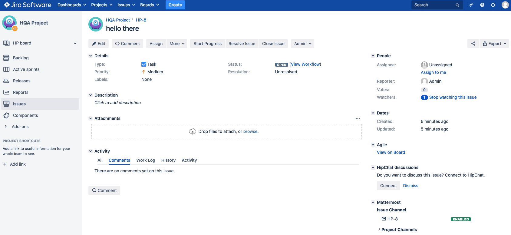 Everything that happens can be updated to issue channels with the opportune event settings.