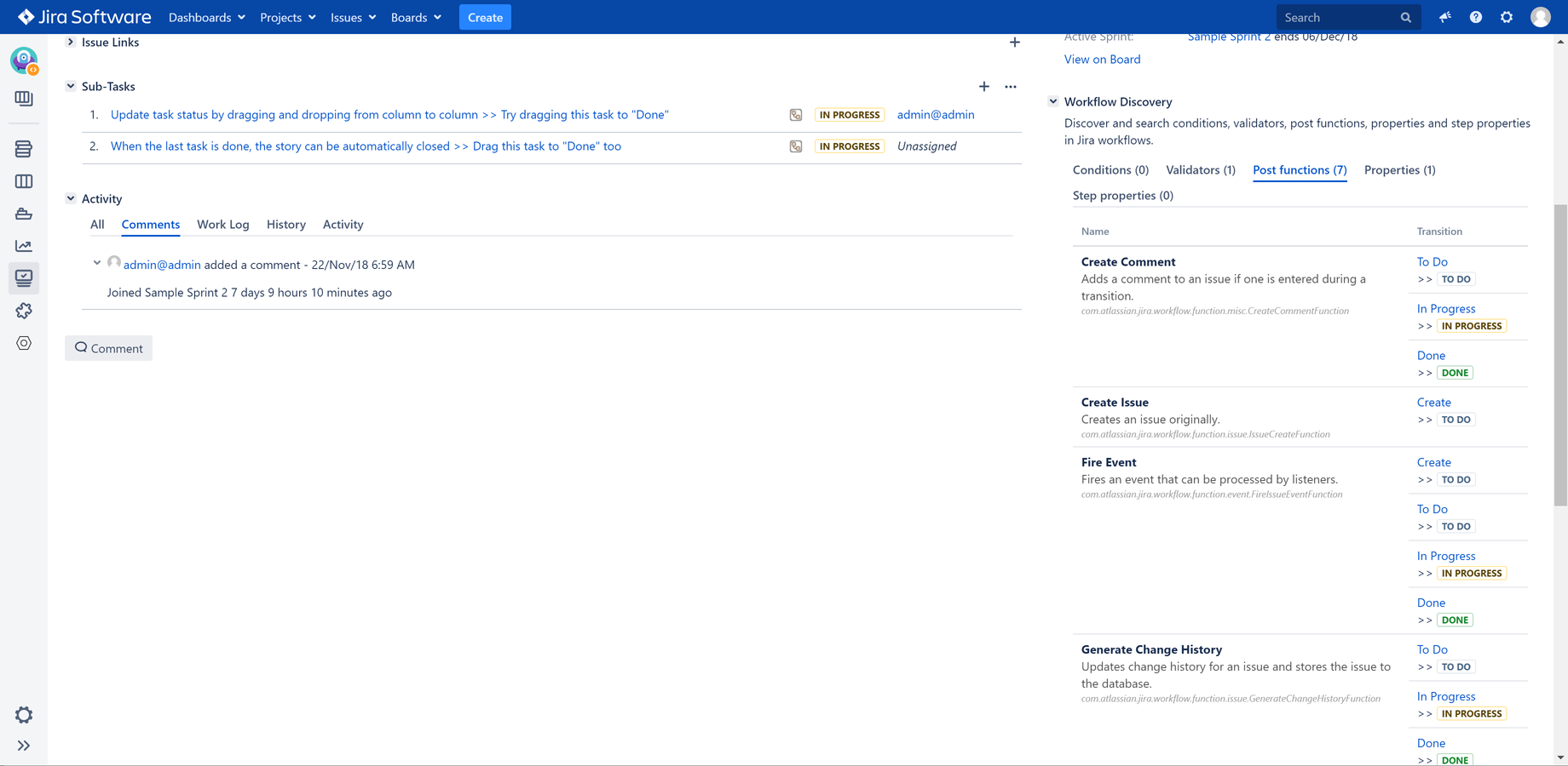 Workflow Discovery panel