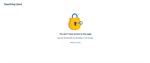 User who cannot access app functionality