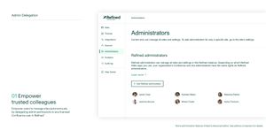 Admin delegation: Empower colleagues with permission to manage or design sites.