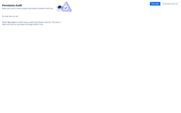 Start a read-only, site-wide permission scan