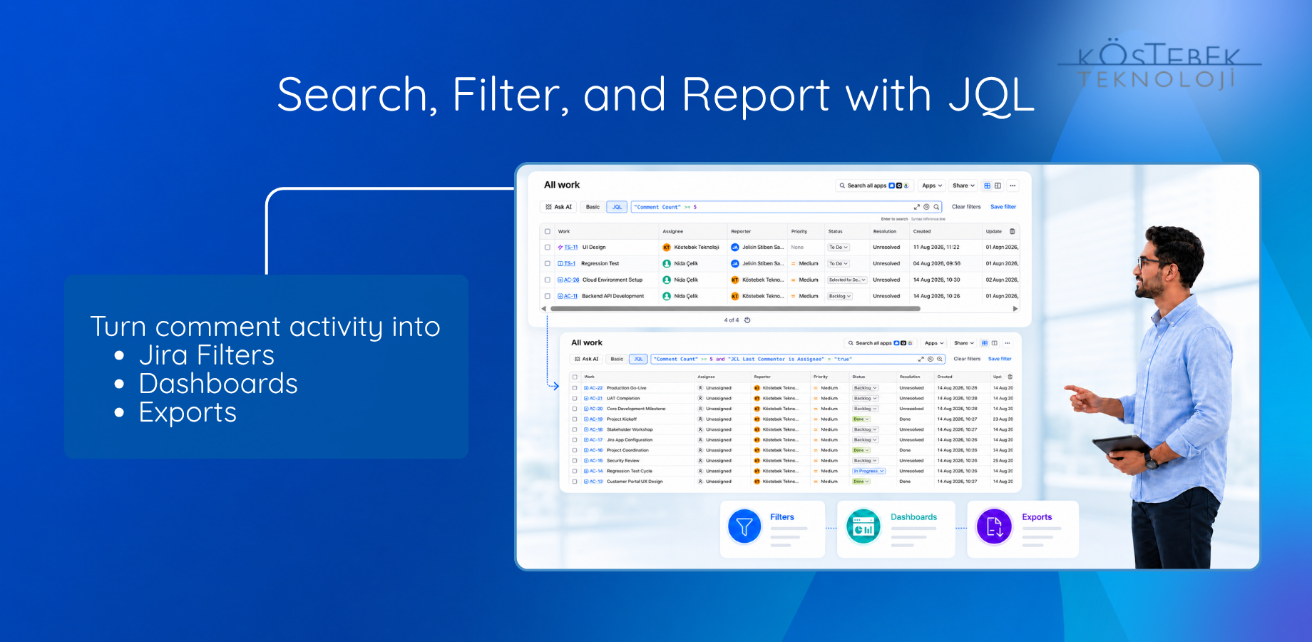 JQL Search and Reporting for Jira Comments