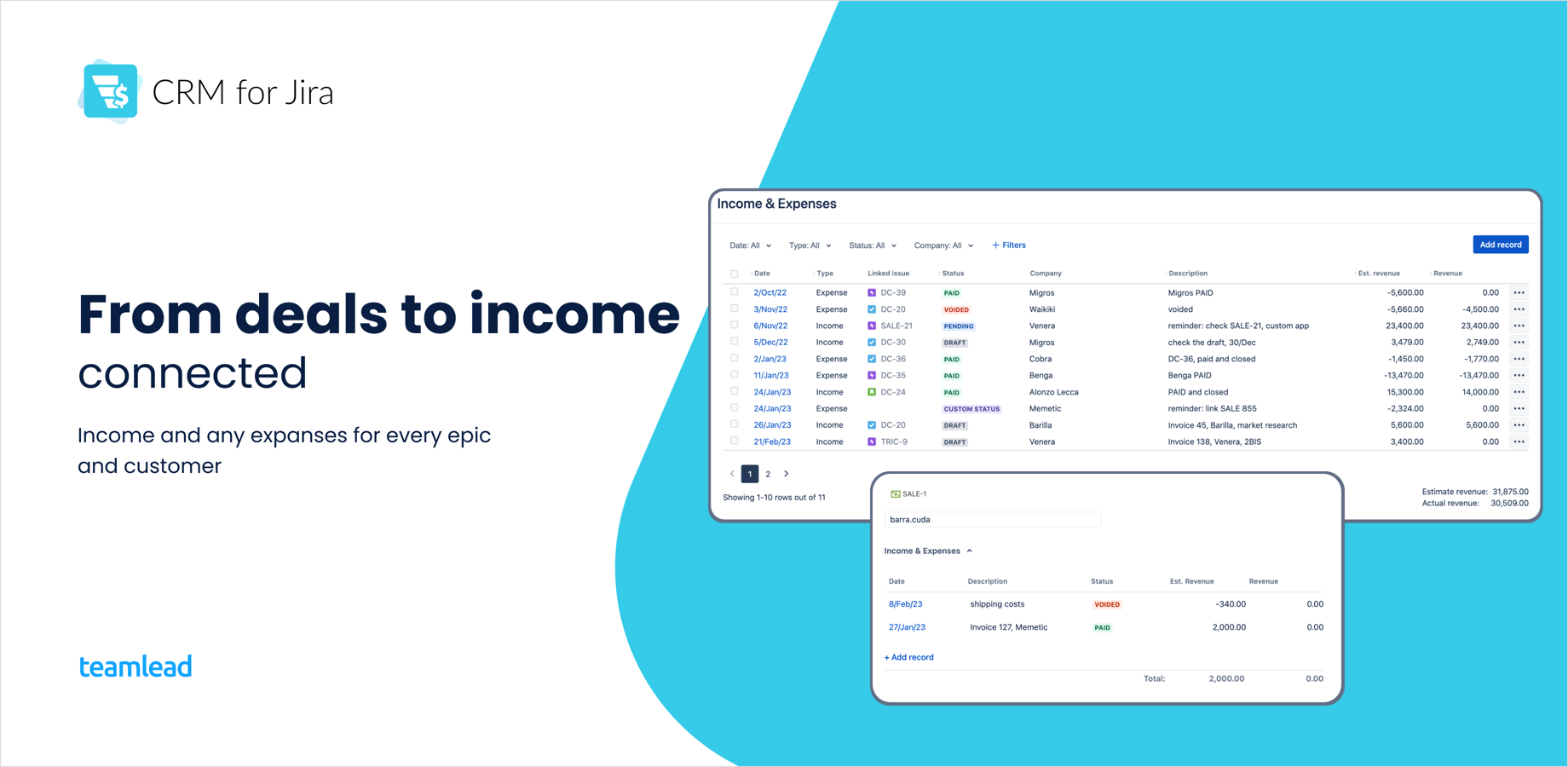 Automate your sales pipeline with native Jira power. Set up triggers to move deals, send notifications, and assign tasks based on client actions, ensuring no lead is ever forgotten.