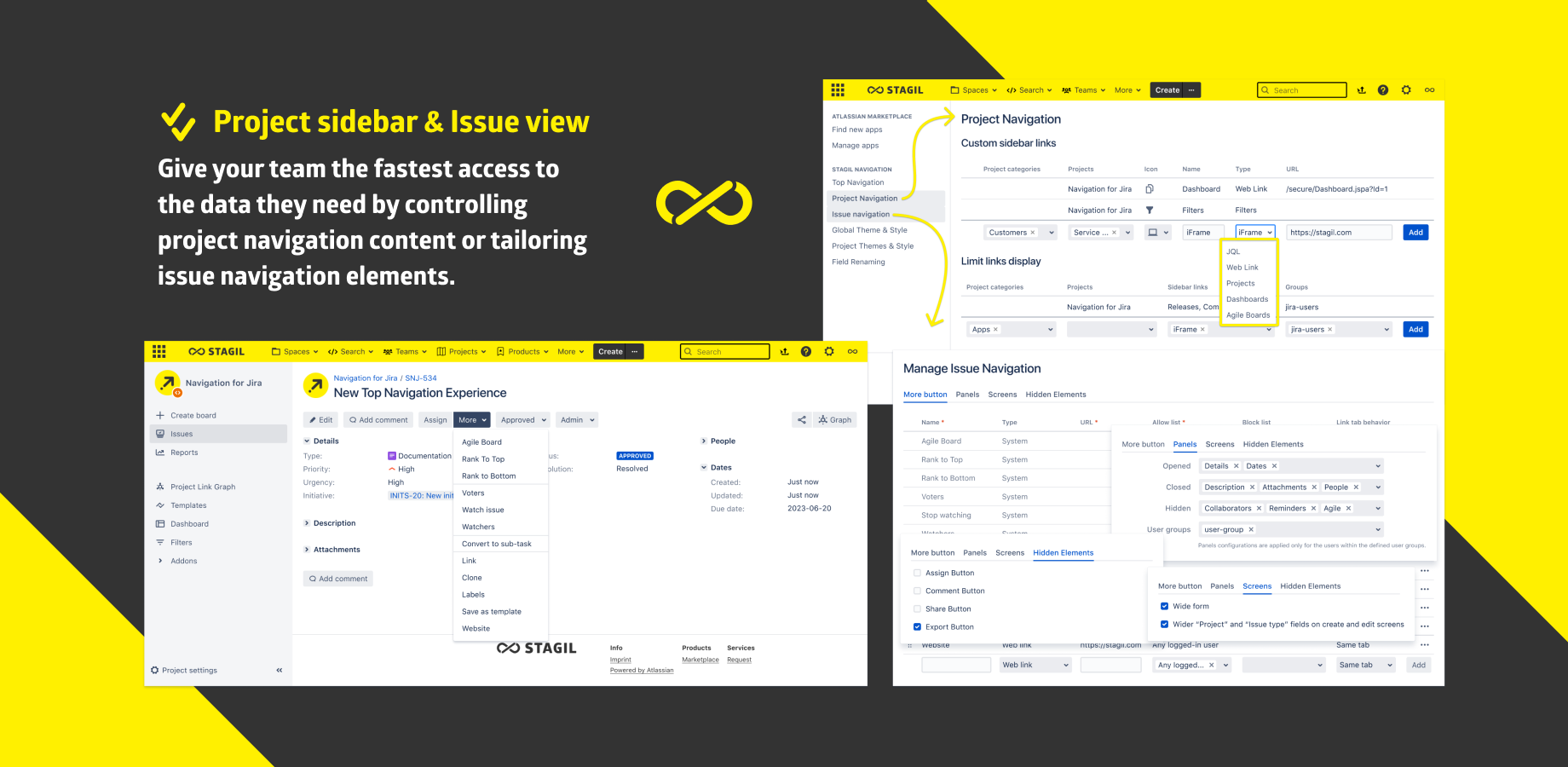Configurable Project and Issue Navigation