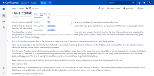 Extensive text analytics: paragraphs and syllables