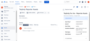 Reporter asset details