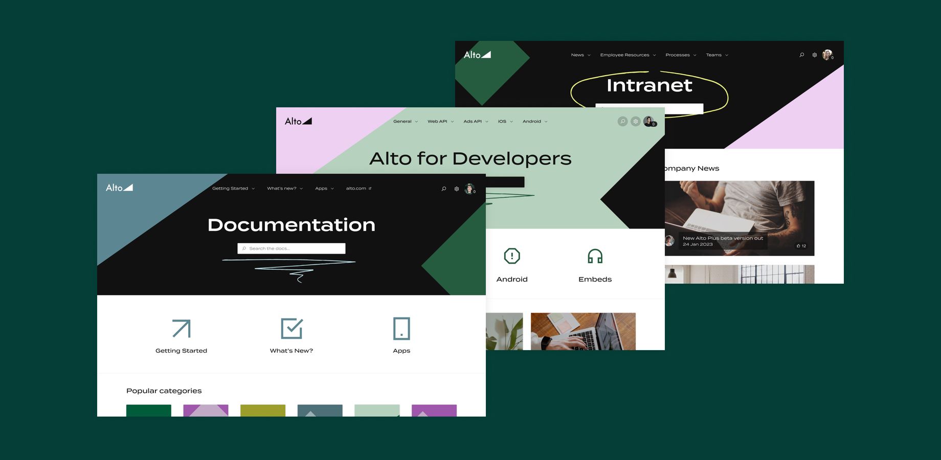 Build an intranet for employees, a documentation site for customers, and a portal for your partner network — all from the same Confluence instance.