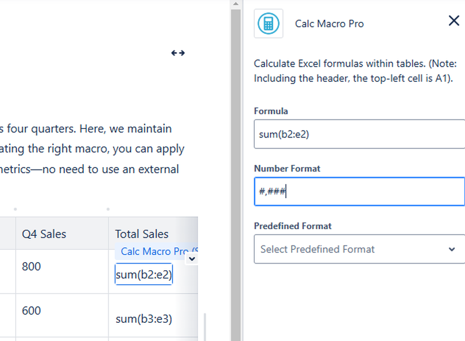 Just enter the Excel formula