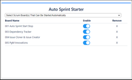 Auto Sprint Start Selection Screen