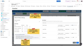 Configure developer roles and hourly rates to calculate AI vibe-coding costs automatically based on experience level and tracked work time.