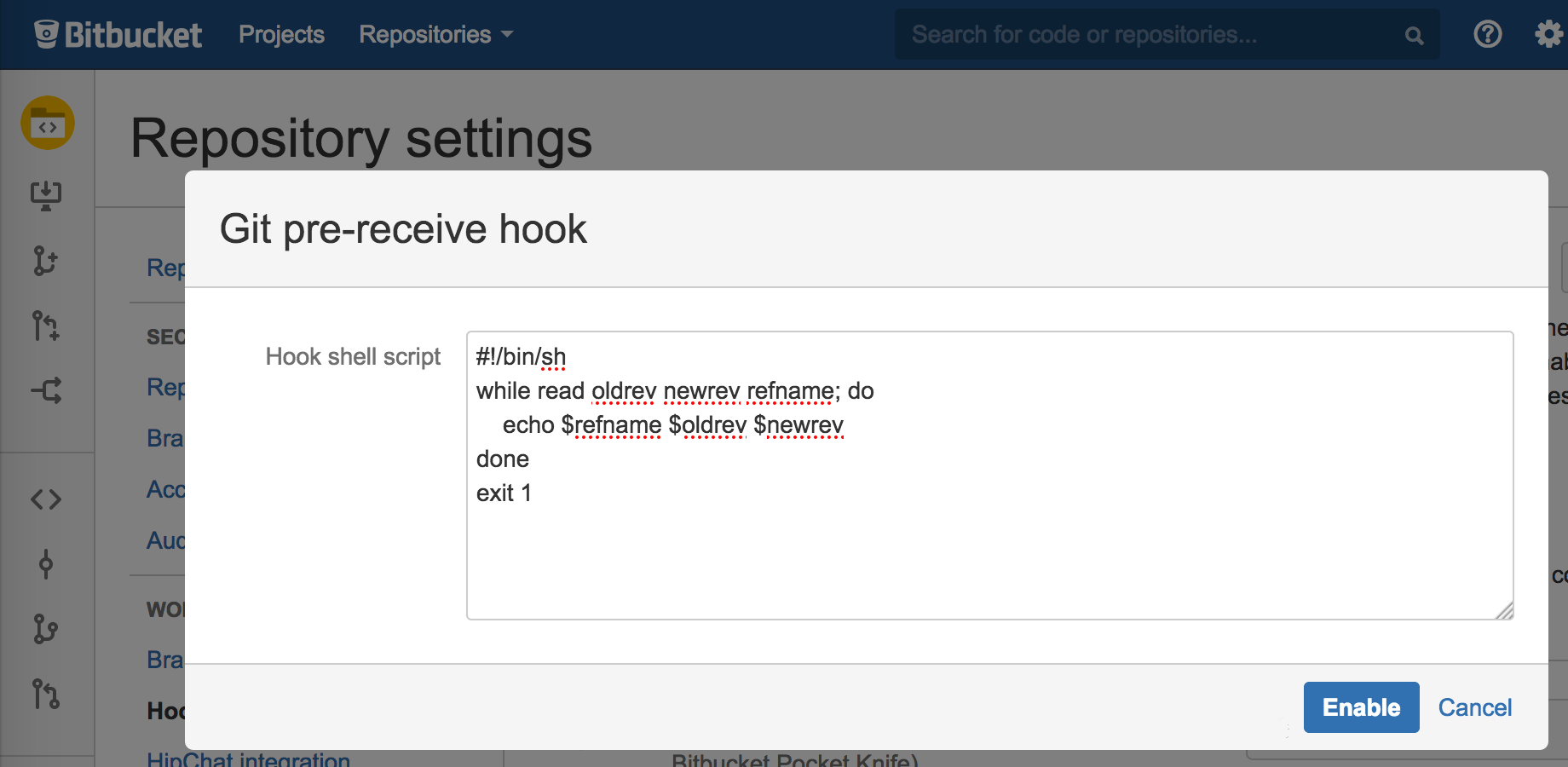 Hook editor
