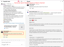 Generate sprint health report in Slack channel