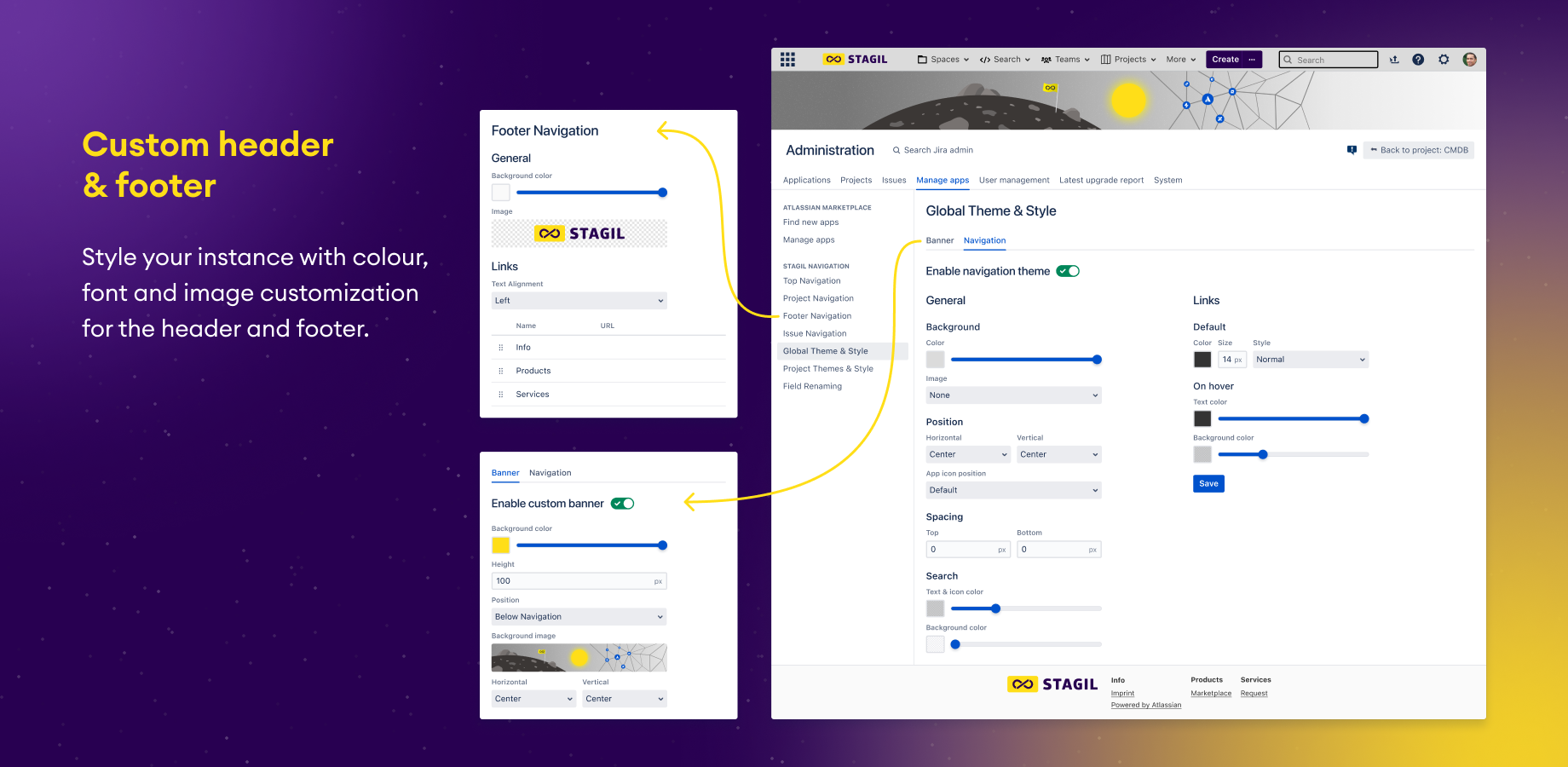 Enhanced Header and Footer