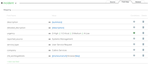 Field mapping between JIRA and BMC Remedy attributes