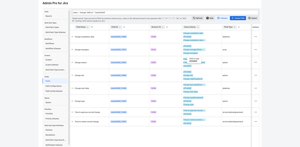 Filter any configuration table with text or JQL-like queries such as name ~ "change" AND id ~ "customfield". Click a field ID, numeric ID or clause name to copy it.