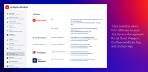 Track and filter views from different sources: Jira Service Management Portal, Scroll Viewport, Confluence Mobile App and Linchpin App.