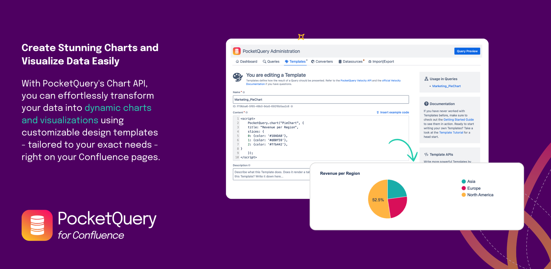Transform your data into dynamic charts and visuals with PocketQuery!