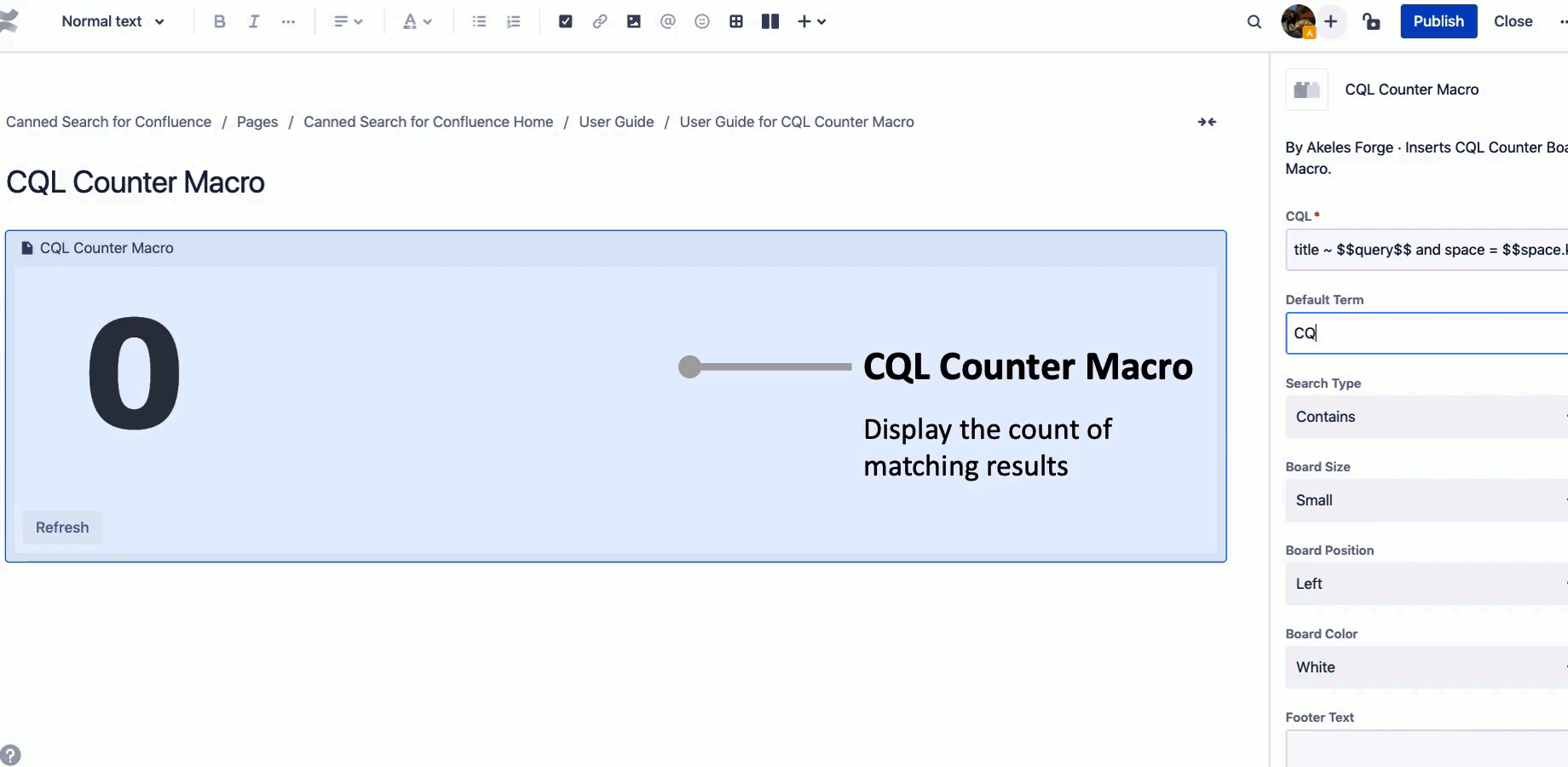 CQL Counter Macro