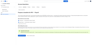 Start from a project's current access: tick who is meant to have it and see the expected first result before you publish.