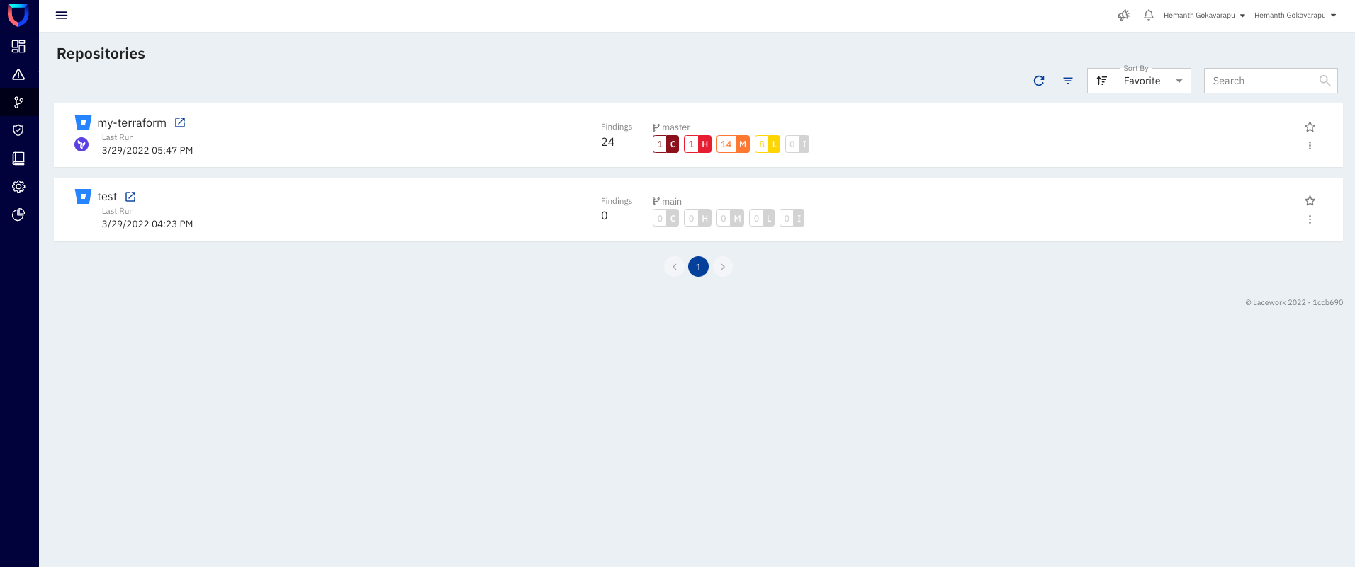 Repositories Page