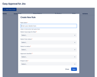 Create new rule with rule form
