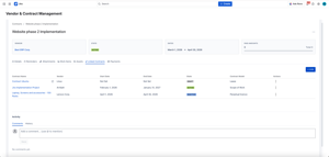 Link contracts to track history and dependency