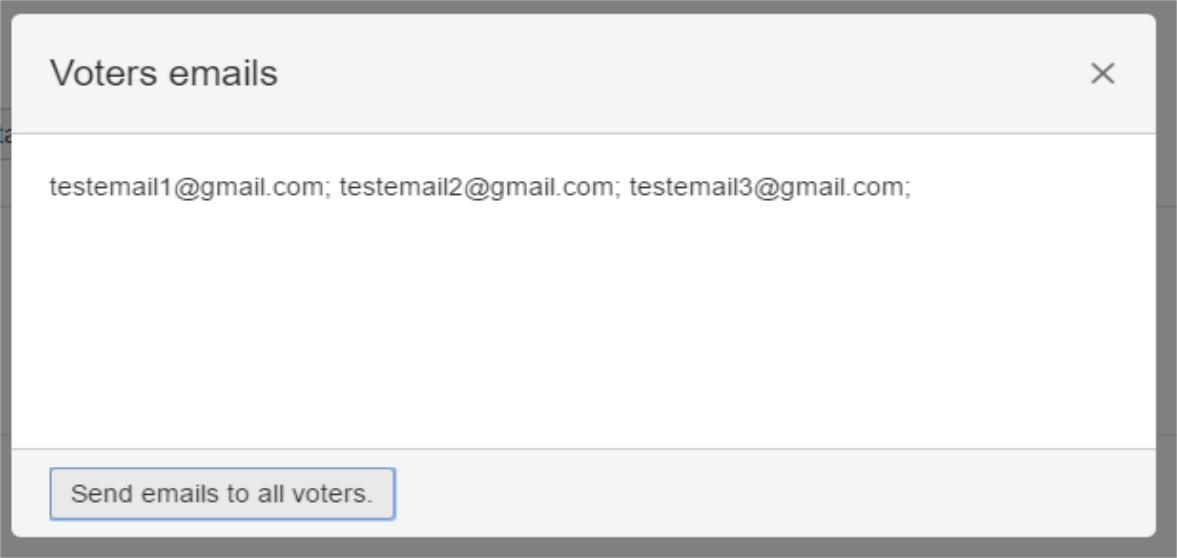 Voting emails