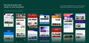Quick-start templates take the work out of site-building.