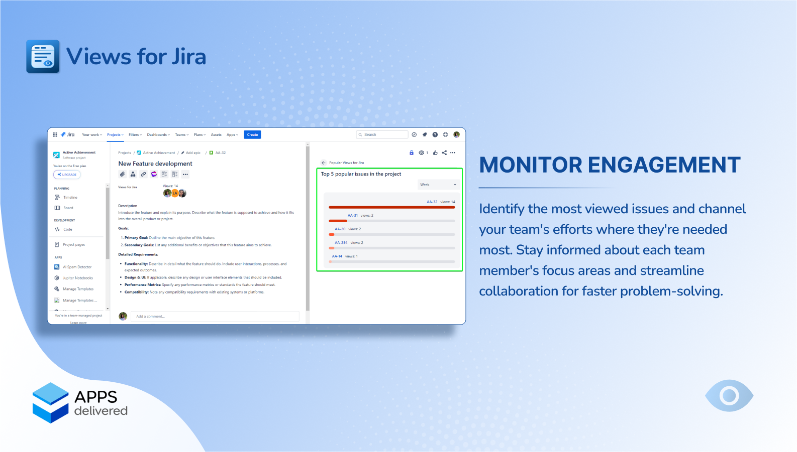 Track real users and their activity in issues
