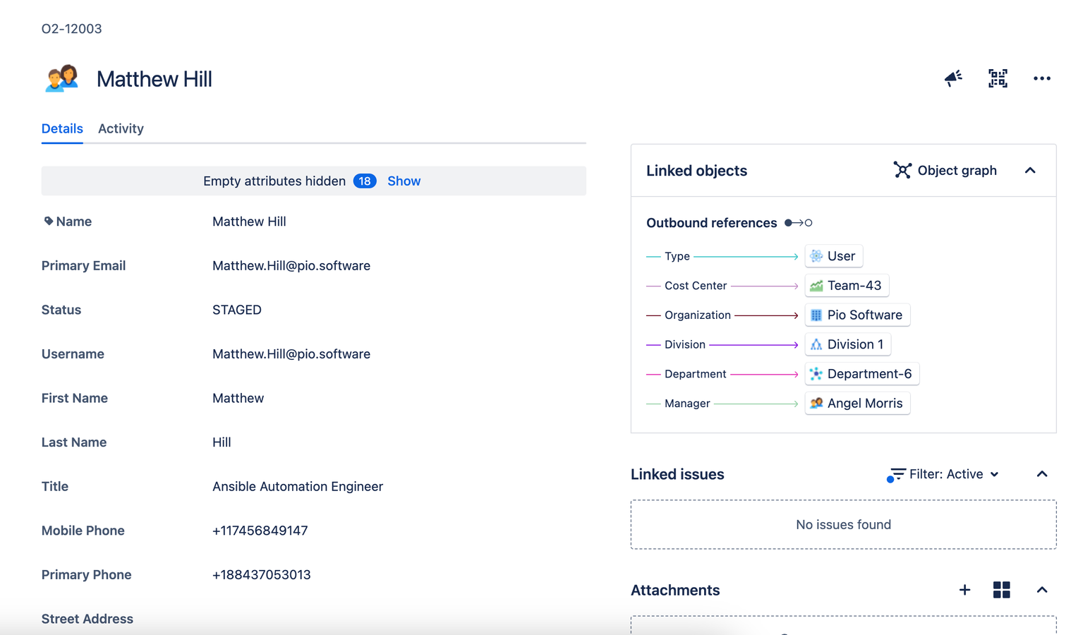 User data replicated from Okta.