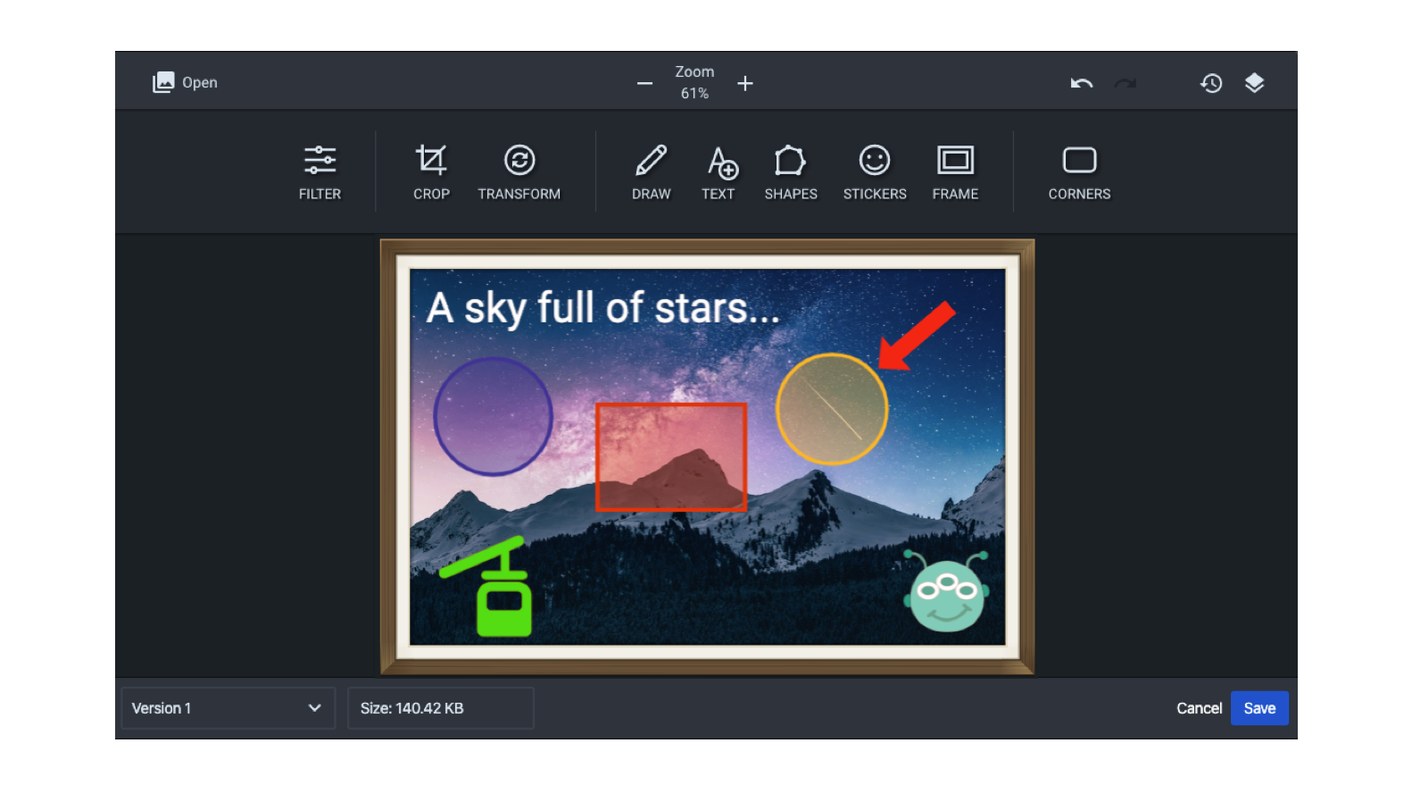 Crop, rotate & annotate images directly on a page