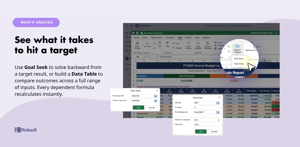 What-if analysis with Goal Seek and Data Table