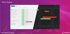 Staffing Timeline automatically follows your Confluence light or dark theme for a consistent workspace experience.