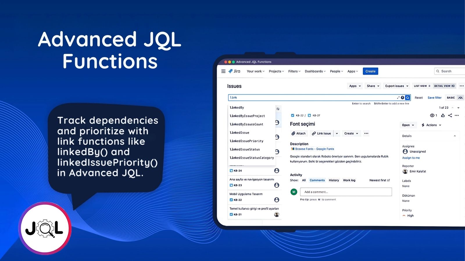 Link Functions for Enhanced Issue Tracking