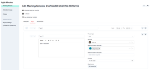 Add Subtopics
Create subtopics under main agenda items to keep discussions focused and outcomes well-documented.