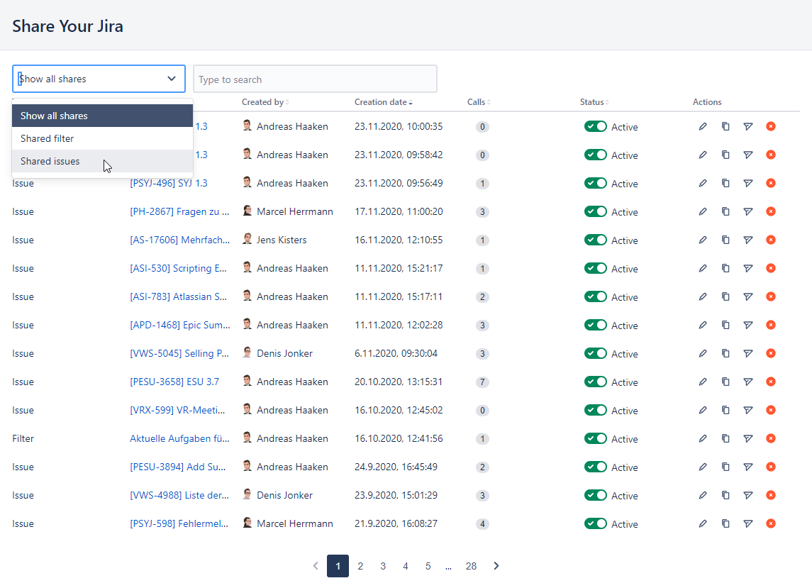 Manage Your Shares