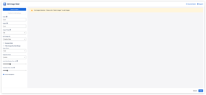 The configuration panel puts every slider option in one place — dimensions, transition effects, pagination style, auto-play timing, sort order, and date range filters — all accessible without leaving the page editor.