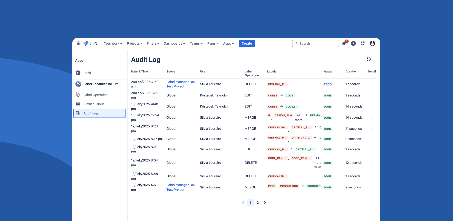 Comprehensive Audit Log