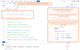 Support for highlighting Questions & Answers