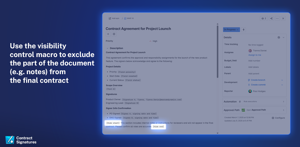 Visibility control macro