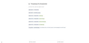 Timestamps in Confluence