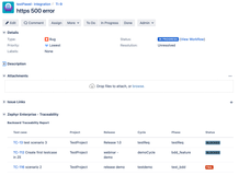 View lists of Zephyr Enterprise test cases and last execution status against the associated defect