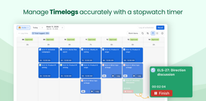 Time Tracking with Timer Feature
- Start and stop the timer directly from the Calendar View or Issue Detail Panel.
- Resource work duration is logged automatically, ensuring accurate time tracking.