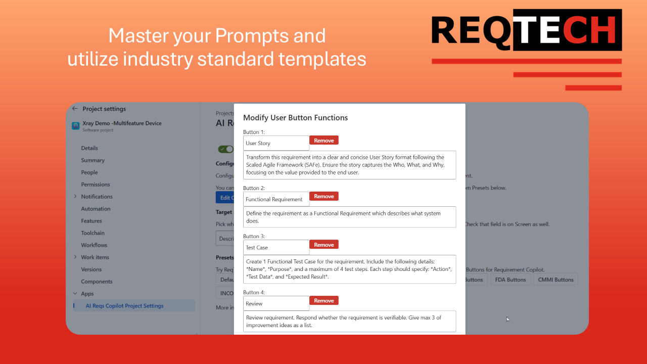 Easy to use editor for AI prompts, Project level settings, save and share configs