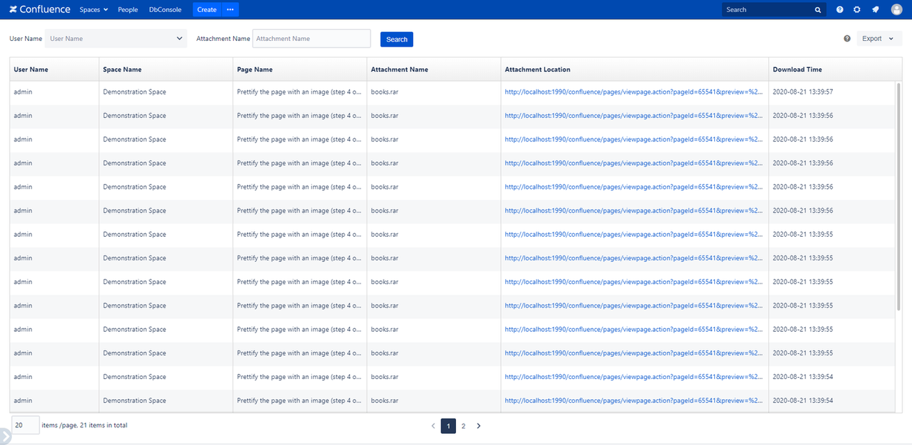 The activity of attachment downloading will always be monitored and recorded. 
Admins can now view the downloading history at any time and export it for the purpose of auditing.