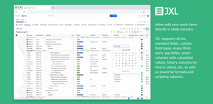 Inline edit your work items directly in the table columns. JXL supports all commonly used Jira standard fields and custom field types. If you need a particular field or field type that is not available yet, get in touch.