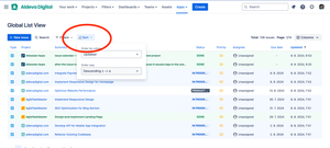 Use various sorting options.