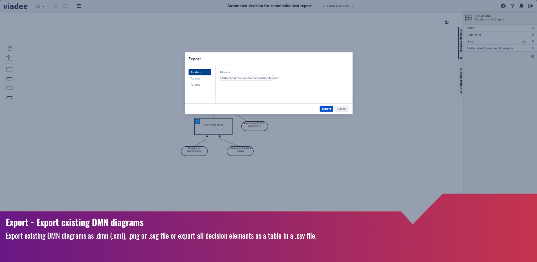 DMN 1.3 standard compliant