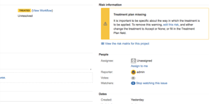 Risks are registered, analyzed, and treated with the guidance of a custom workflow. Any inconsistencies automatically appear in the risk information panel. No risk goes silently unattended.